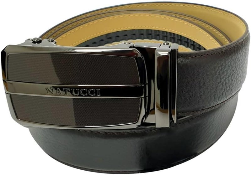 Natucci 1801 Leather Belt in Brown Jab